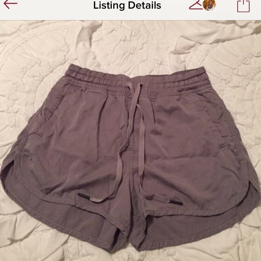 grey shorts with draw string